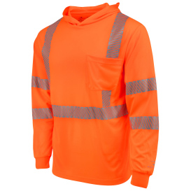 Radians ST61-3POS Type R Class 3 Hooded Mesh Long Sleeve Safety Shirt - Orange