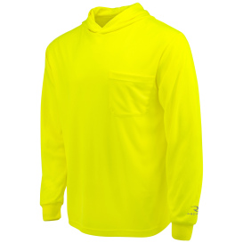 Radians ST61-NPGS Non-Rated Hooded Mesh Long Sleeve Safety Shirt - Yellow/Lime