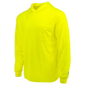 Radians ST61-NPGS Non-Rated Hooded Mesh Long Sleeve Safety Shirt - Yellow/Lime