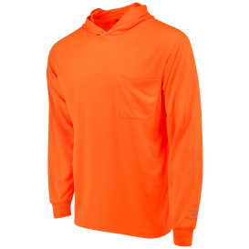 Radians ST61-NPOS Non-Rated Hooded Mesh Long Sleeve Safety Shirt - Orange