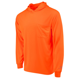 Radians ST61-NPOS Non-Rated Hooded Mesh Long Sleeve Safety Shirt - Orange