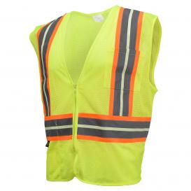 Radians SV22GL-2 Economy Type R Class 2 Safety Glow Vest with Two-Tone Trim - Yellow/Lime