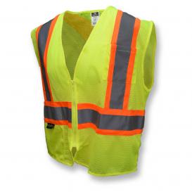 Radians SV22X-2ZGM Type R Class 2 Mesh Two-Tone X-Back Safety Vest - Yellow/Lime