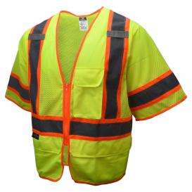Radians SV272-3ZGM Type R Class 3 Multipurpose Two-Tone Surveyor Safety Vest - Yellow/Lime