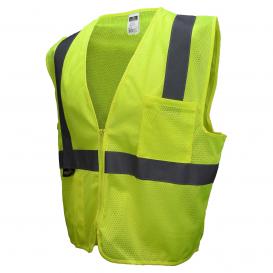 Radians SV2Z Economy Type R Class 2 Mesh Safety Vest with Zipper - Yellow/Lime