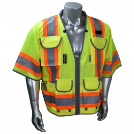 Radians SV55-3ZGD Type R Class 3 Heavy Duty Two-Tone Engineer Safety Vest - Yellow/Lime