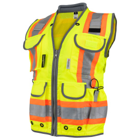 Radians SV55W-2ZGD Type R Class 2 Women\'s Heavy Duty Engineer Safety Vest - Yellow/Lime
