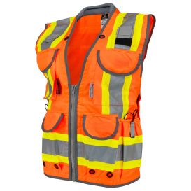 Radians SV55W-2ZOD Type R Class 2 Women\'s Heavy Duty Engineer Safety Vest - Orange