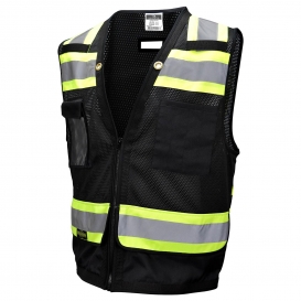 Radians SV59-1ZBM Type O Class 1 Heavy Duty Two-Tone Surveyor Safety Vest - Black