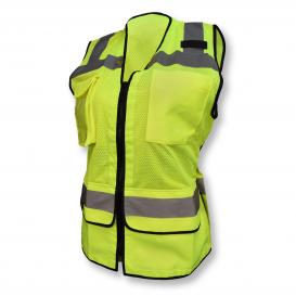Radians SV59W-2ZGM Type R Class 2 Ladies Heavy Duty Surveyor Safety Vest - Yellow/Lime