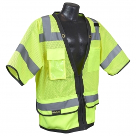 Radians SV59Z-3ZGD Type R Class 3 Heavy Duty Surveyor Safety Vest - Yellow/Lime