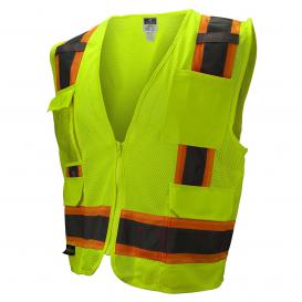 Radians SV6-2ZGM Type R Class 2 Two-Tone Surveyor Safety Vest - Yellow/Lime