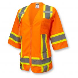 Radians SV63W Type R Class 3 Women\'s Two-Tone Surveyor Safety Vest - Orange