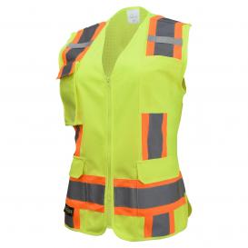 Radians SV6W Type R Class 2 Women\'s Two-Tone Surveyor Safety Vest - Yellow/Lime