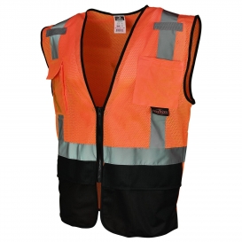 Radians SV7B Type R Class 2 Black Bottom Surveyor Safety Vest - Orange