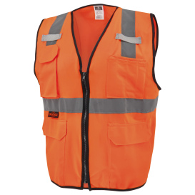 Radians SV7E Economy Type R Class 2 Solid Surveyor Safety Vest - Hi-Vis Orange