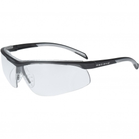 Radians T71-10 Safety Glasses - Black/Silver Frame - Clear Lens