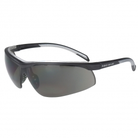 Radians T71-20 Safety Glasses - Black/Silver Frame - Smoke Lens