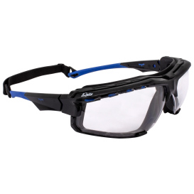 Radians TXE2-13ID Thraxus Elite Safety Glasses - Black/Blue Frame - Clear IQuity Anti-Fog Lens