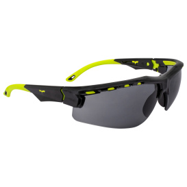 Radians TXE8-20ID Thraxus Elite Safety Glasses - Black/Yellow Frame - Smoke Lens