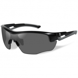Remington RE300 Youth Shooting Glasses - Black/Gray Frame - Smoke Lens