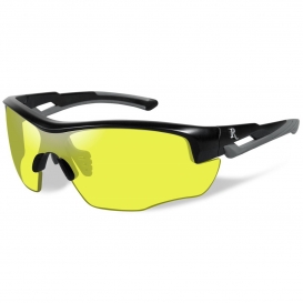 Remington RE302 Youth Shooting Glasses - Black/Gray Frame - Yellow Lens