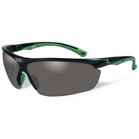 Remington RE500 Shooting/Safety Glasses - Black/Green Frame - Smoke Lens