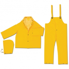 MCR Safety 2403 Classic Plus 3-Piece Rain Suit - Yellow