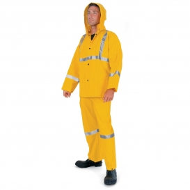 MCR Safety 2403R Luminator 3 Piece Reflective Rain Suit - Yellow