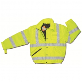 River City BMRCL3L Luminator Type R Class 3 Insulated Bomber Jacket - Yellow/Lime