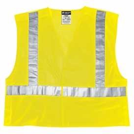 MCR Safety CS2ML Type R Class 2 Breakaway X-Back Mesh Safety Vest - CSA Z96 Compliant - Yellow/Lime