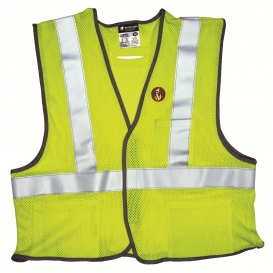 River City FRMCL2ML Type R Class 2 Mesh Modacrylic FR Safety Vest - Yellow/Lime