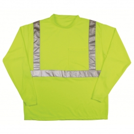 River City LTSCL2L Type R Class 2 Long Sleeve Safety Shirt - Yellow/Lime