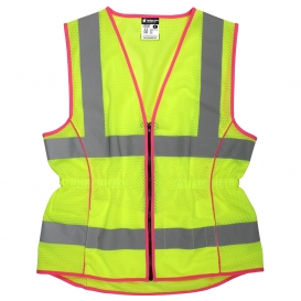 MCR Safety LVCL2ML Type R Class 2 Ladies Safety Vest - Yellow/Lime