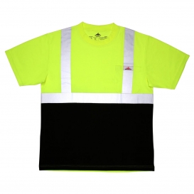 MCR Safety STSCL2MSL Type R Class 2 Black Bottom Safety Shirt - Yellow/Lime