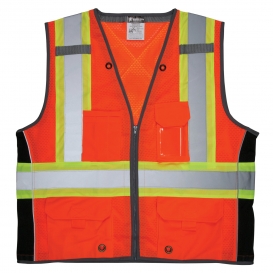 River City SURVCS2O Luminator Type R Class 2 Two-Tone Mesh Surveyor Safety Vest - Orange