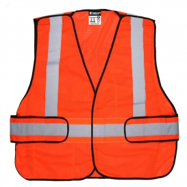 MCR Safety VCL2ADJO Type R Class 2 Adjustable Breakaway X-Back Mesh Safety Vest
