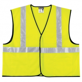MCR Safety VCL2SLFR Economy Type R Class 2 Limited Flammability Solid Treated Safety Vest - Yellow/Lime