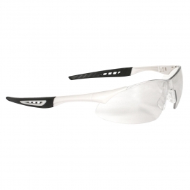 Radians RK4-11 Rock Safety Glasses - White Frame - Clear Anti-Fog Lens