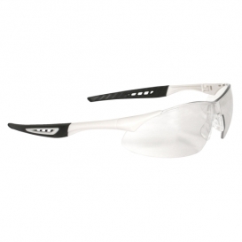 Radians Rock Safety Glasses - White Frame - Clear Anti-Fog Lens