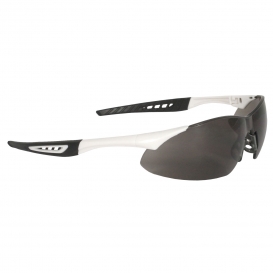 Radians RK4-21 Rock Safety Glasses - White Frame - Smoke Anti-Fog Lens