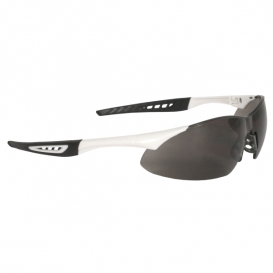 Radians Rock Safety Glasses - White Frame - Smoke Anti-Fog Lens