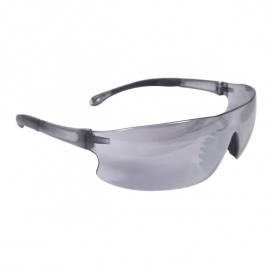 Radians Rad-Sequel Safety Glasses - Smoke Temple Tips - Silver Mirror Lens