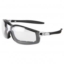 MCR Safety RT110AF RT1 Safety Glasses/Goggles - Black Frame - Clear Anti-Fog Lens