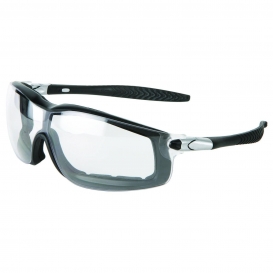 Crews RT110AF Rattler Safety Glasses/Goggles - Black Frame - Clear Anti-Fog Lens