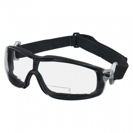 MCR Safety RTHAF RT1 Magnifier Safety Glasses/Goggles - Black Frame - Clear Bifocal Anti-Fog Lens