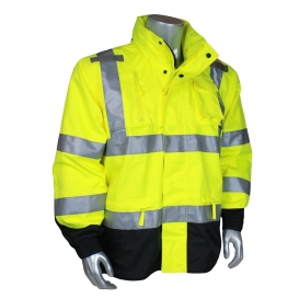 Radians RW32-3Z1Y Heavy Duty Rip-Stop Waterproof Rain Jacket - Yellow/Black