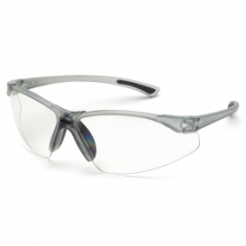 Elvex RX-200 Elite Safety Glasses - Gray Frame - Clear Bifocal Lens