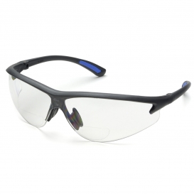 Elvex RX-300 Bifocal Safety Glasses - Black Frame - Clear Lens