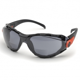Elvex RX-GG-40G-AF Go-Specs Safety Glasses - Black Foam Lined Frame - Grey Bifocal Anti-Fog Lens